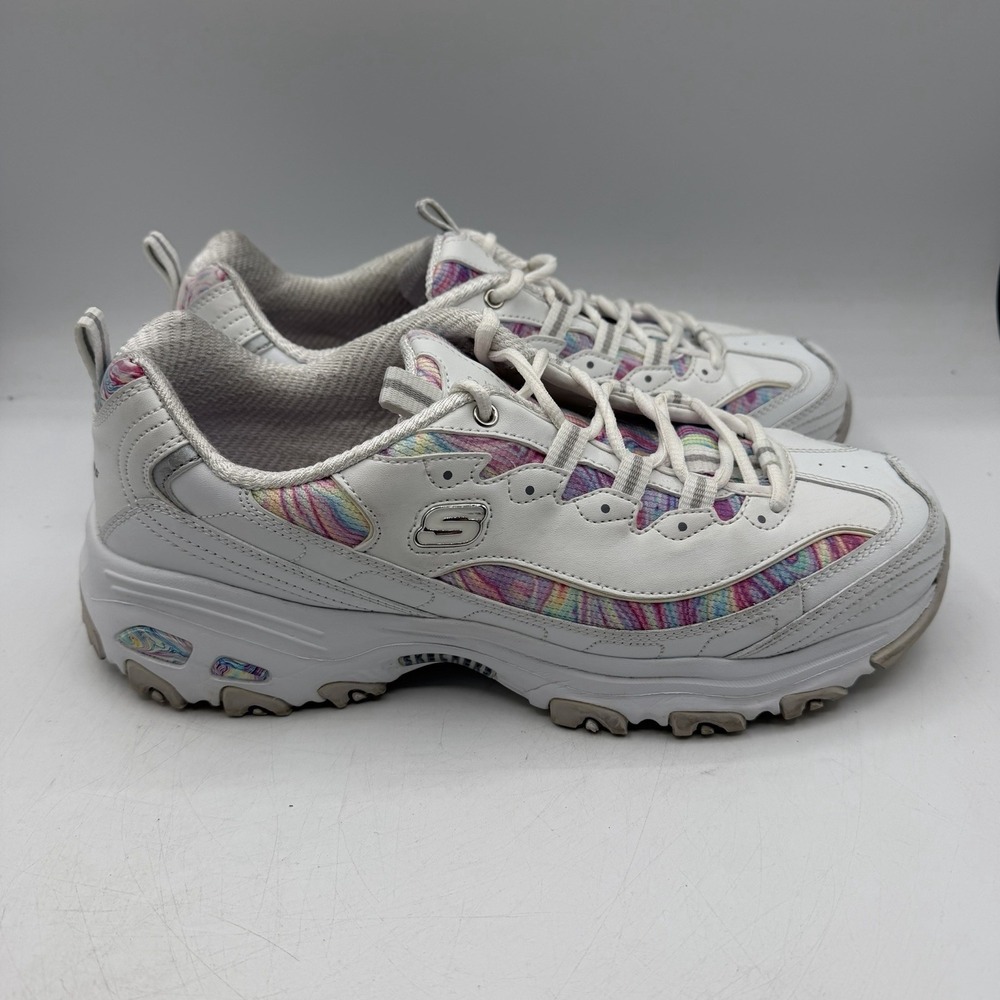 Skechers D'Lites Whimsical Dream Shes Women Sz 11 White/Colorful Sneakers 149789